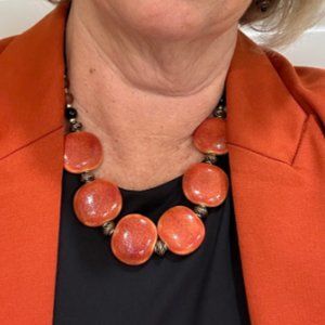 Autumn Splendor Ceramic Beaded Necklace and Earrings Set NWT